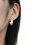 uM / FOLDING METAL PIERCED EARRINGS（um-fmP03_CM/mt）