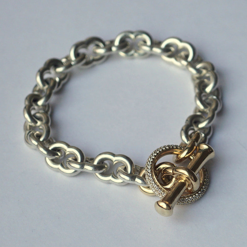 GIFTED / IMPLOSION CHAIN BRACELET ROΦ3T SV_T&LPV/2P-YG