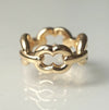GIFTED / 4LINKED IMPLOSION CHAIN RING YG