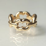 GIFTED / 4LINKED IMPLOSION CHAIN RING YG