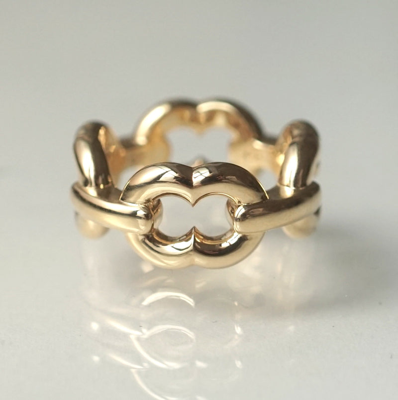 GIFTED / 4LINKED IMPLOSION CHAIN RING YG