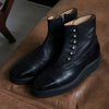 [-10/1 noon only] yojiomi / button boots calf black＜sponge sole＞