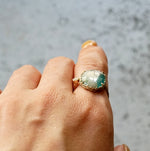 【-10/19限定】Curva ｙ Ruri JEWELRY/パライバトルマリンinクォーツ・ダイヤモンドリング