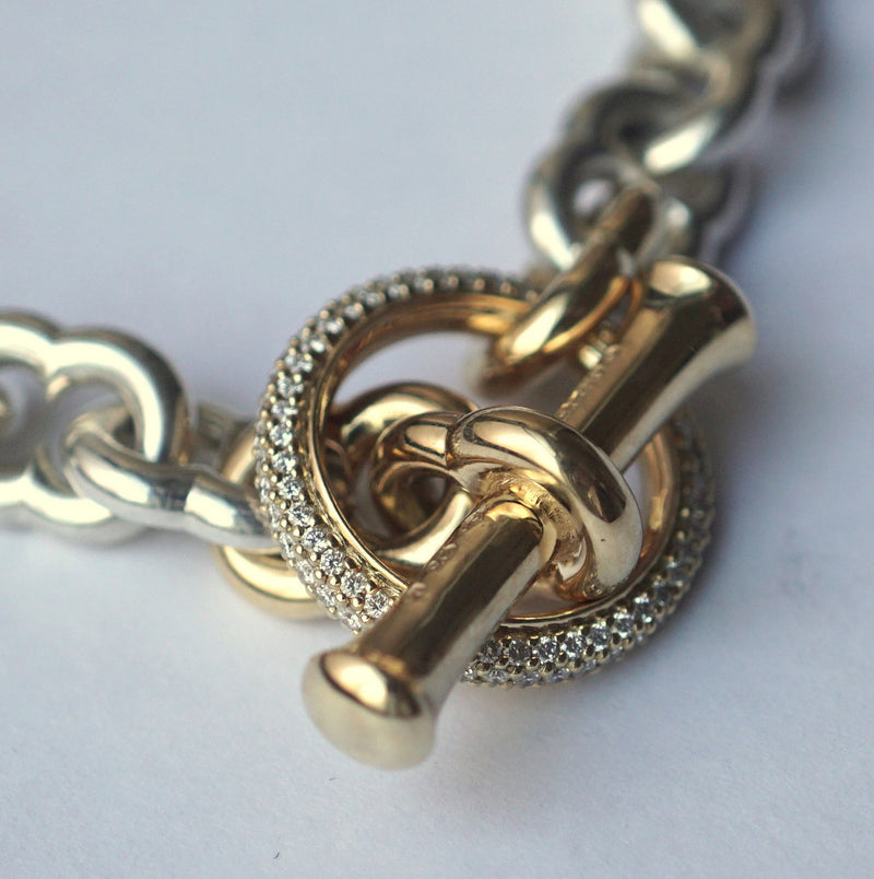 GIFTED / IMPLOSION CHAIN BRACELET ROΦ3T SV_T&LPV/2P-YG