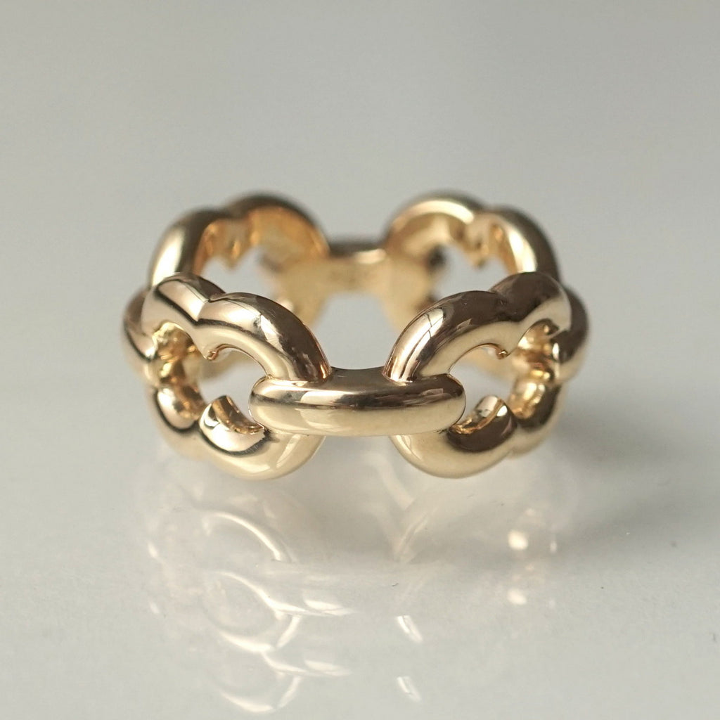 GIFTED / 4LINKED IMPLOSION CHAIN RING YG