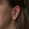 Kagann jewelry / snake earcuff K10 グリーンガーネット（左耳用）