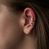 Kagann jewelry / snake earcuff K10 ピンクサファイア（左耳用）