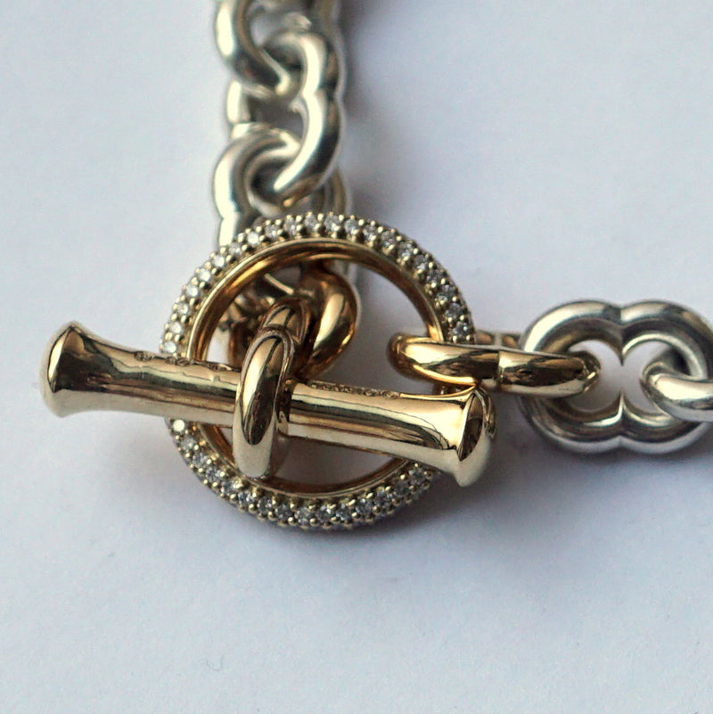 GIFTED / IMPLOSION CHAIN BRACELET ROΦ3T SV_T&LPV/2P-YG