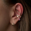 Kagann jewelry / snake earcuff K10 ピンクサファイア（左耳用）