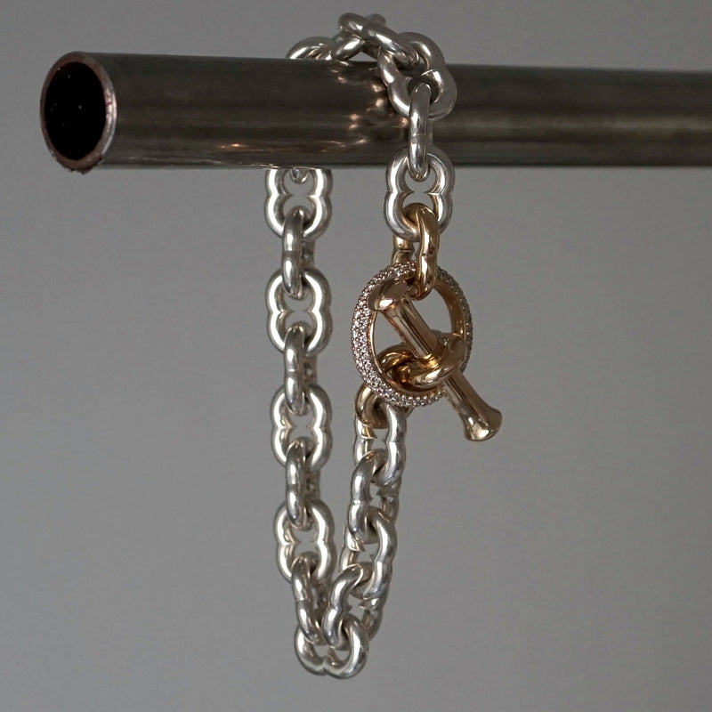 GIFTED / IMPLOSION CHAIN BRACELET ROΦ3T SV_T&LPV/2P-YG