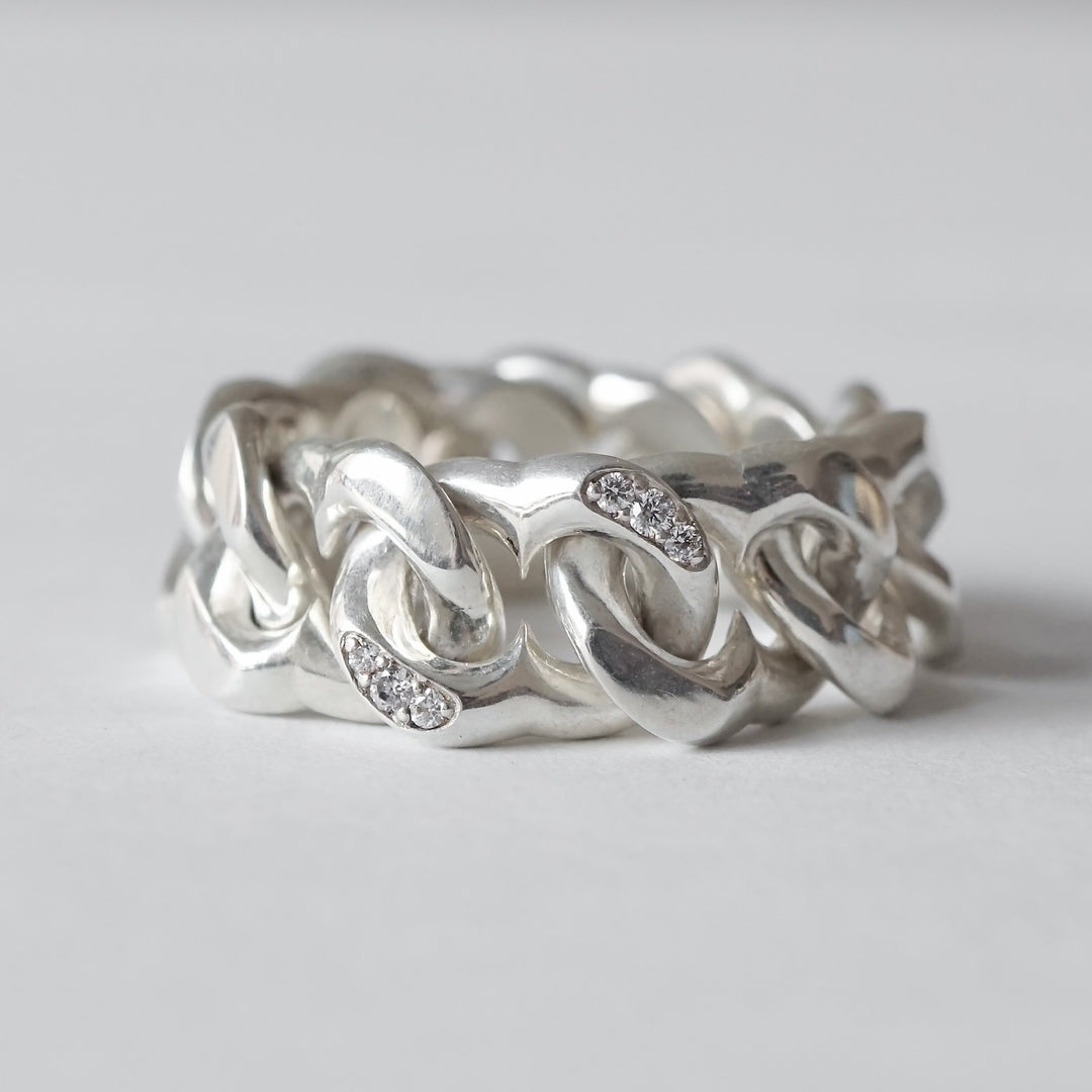 GIFTED リング GIFTED / MIRRORED RING_Oval_S – Fuligo / Fuligoshed