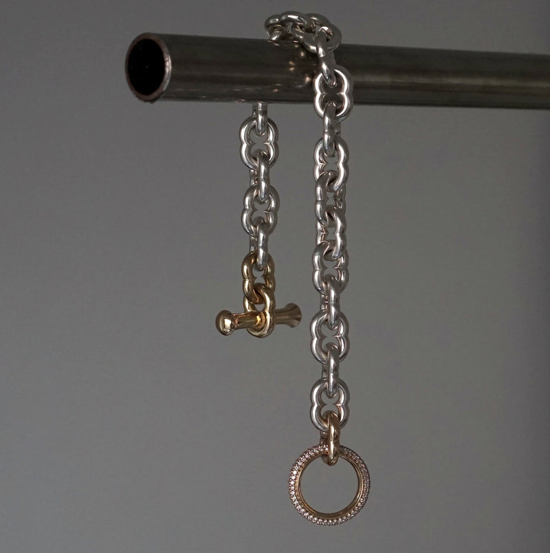 GIFTED / IMPLOSION CHAIN BRACELET ROΦ3T SV_T&LPV/2P-YG