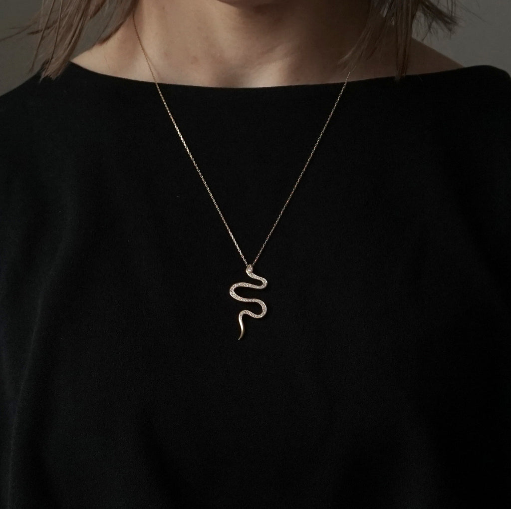 Kagann jewelry (カガンジュエリー) / snake necklace ダイヤモンド K18