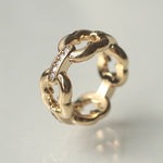 GIFTED / 4LINKED IMPLOSION CHAIN RING YGD