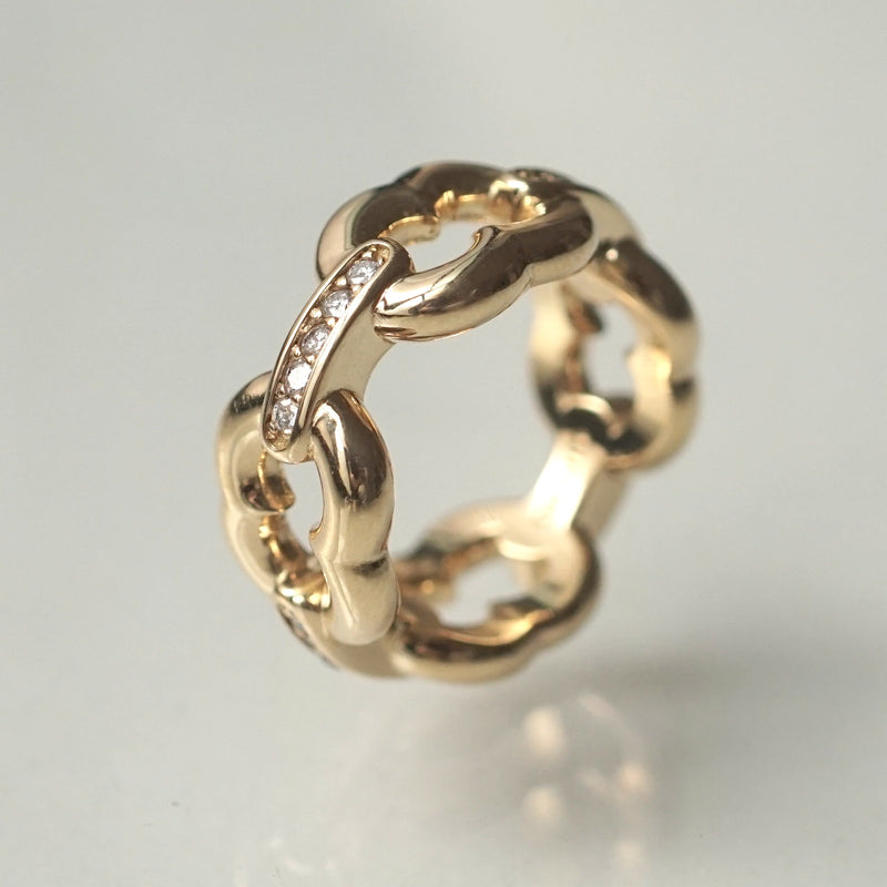 GIFTED / 4LINKED IMPLOSION CHAIN RING YGD