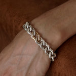 GIFTED / IMPLOSION CURB CHAIN BRACELET W12 YGC/1PYGD