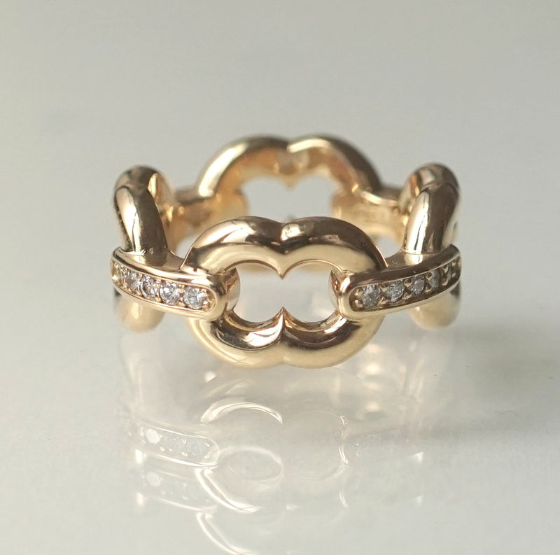 GIFTED / 4LINKED IMPLOSION CHAIN RING YGD