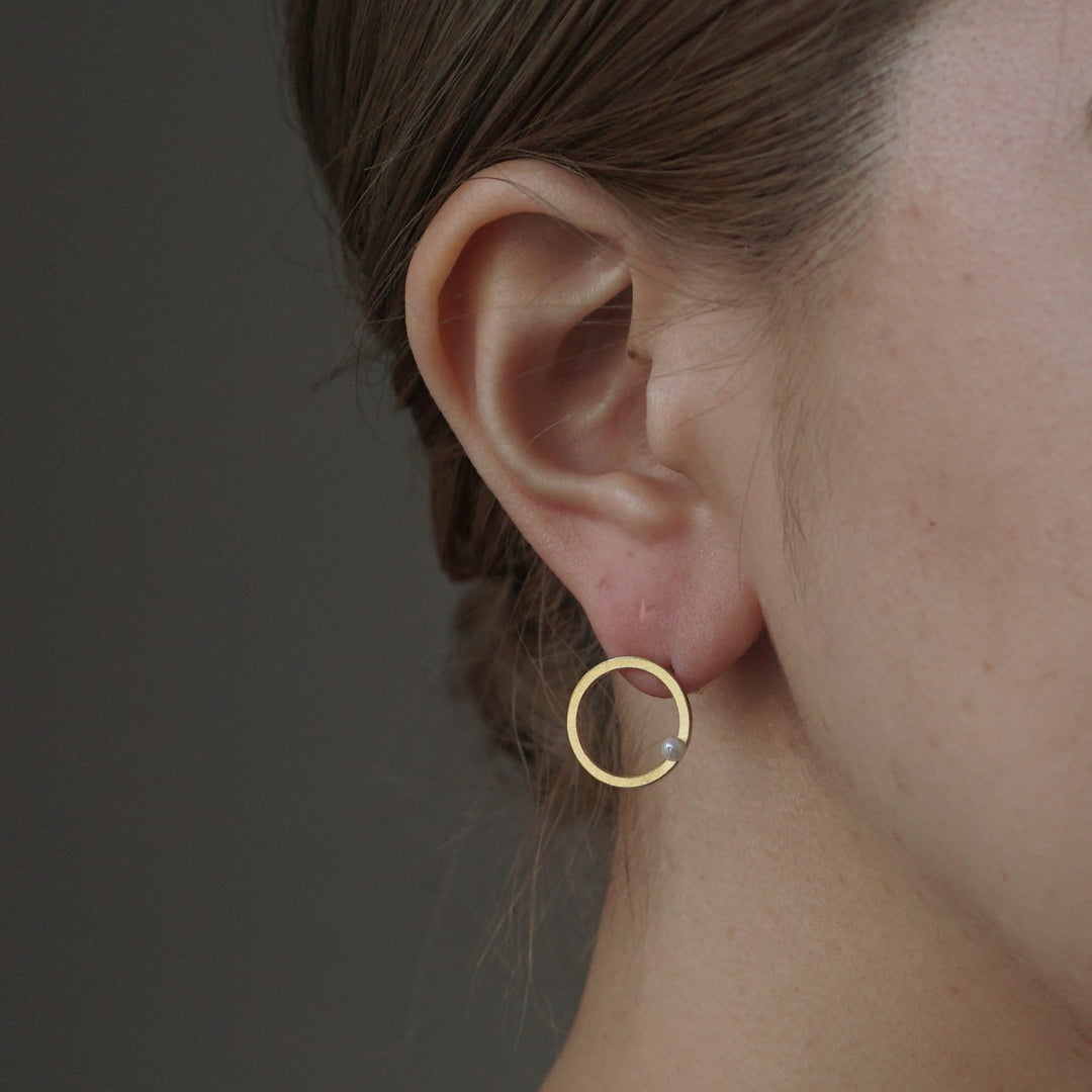 【#1372】★ピアスorイヤリング★ Hiroko Miyamoto / Ref.1372/26mm Earrings – Fuligo / Fuligoshed