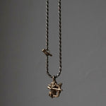 IN OUT DESIGN / K18YG Cherub Pendant Dia × K18YG Penis T-Bar Twist Chain Necklace