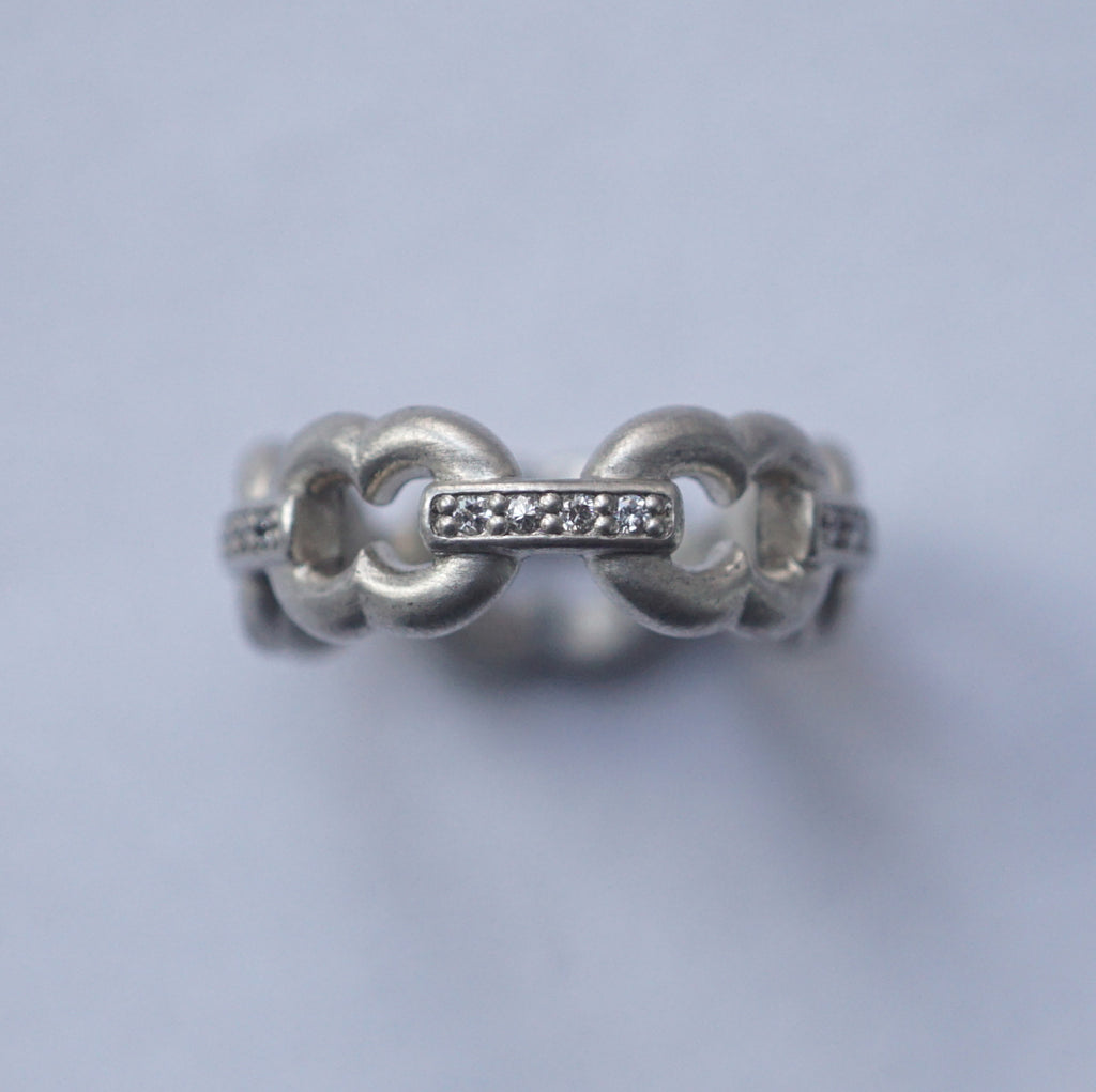 GIFTED / 5Linked Implosion Chain Ring K18ygpd