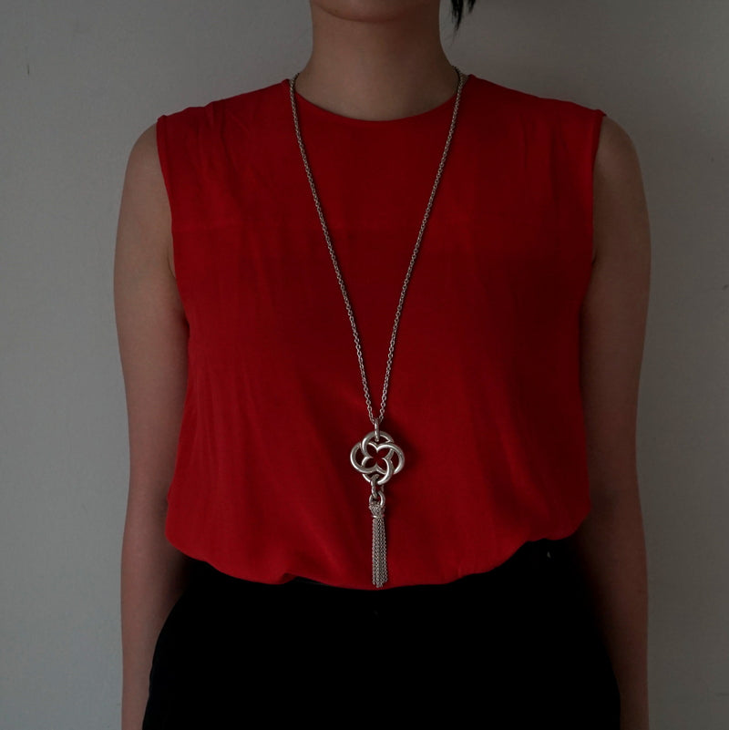 GIFTED / IMPLOSION CROSS NECKLACE TASSEL M（OVFC_80cm）