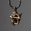 IN OUT DESIGN / K18YG Cherub Pendant Dia × K18YG Penis T-Bar Twist Chain Necklace