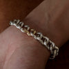 GIFTED / IMPLOSION CURB CHAIN BRACELETΦ3 YGC/1PYGD