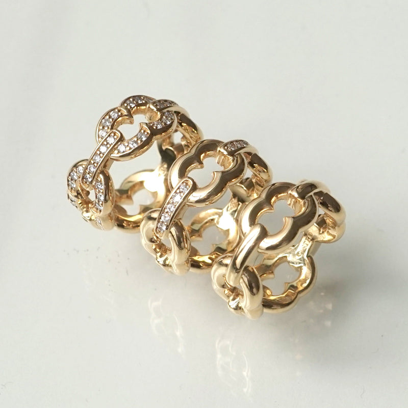 GIFTED / 4LINKED IMPLOSION CHAIN RING YGPV
