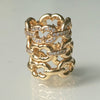 GIFTED / 4LINKED IMPLOSION CHAIN RING YG