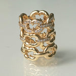 GIFTED / 4LINKED IMPLOSION CHAIN RING YGD