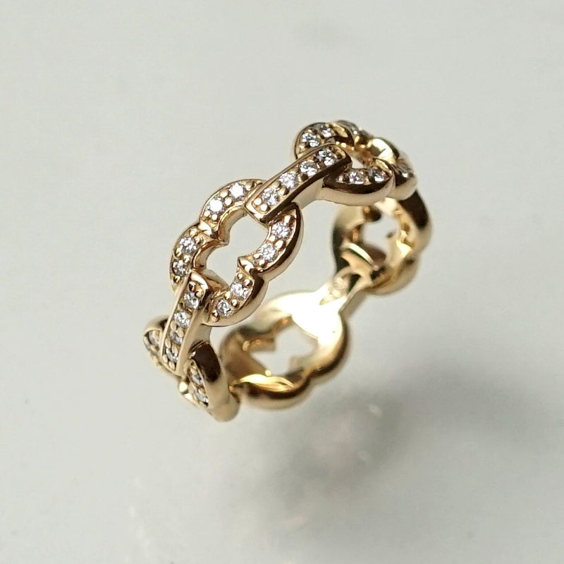 GIFTED / 5LINKED IMPLOSION CHAIN RING YGPV