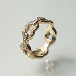 GIFTED / 5LINKED IMPLOSION CHAIN RING YGPV