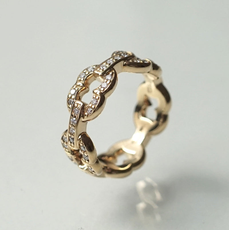GIFTED / 5LINKED IMPLOSION CHAIN RING YGPV