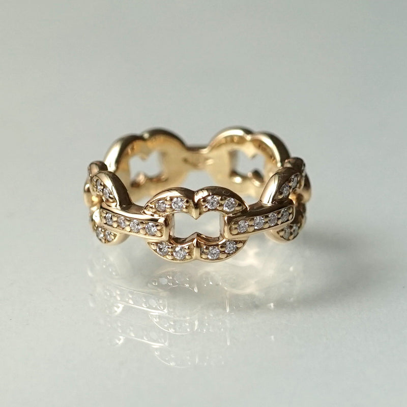 GIFTED / 5LINKED IMPLOSION CHAIN RING YGPV