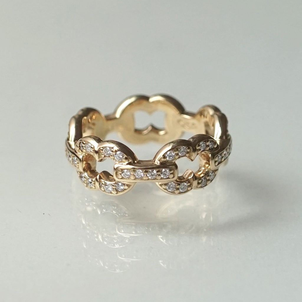 GIFTED / 5LINKED IMPLOSION CHAIN RING YGPV