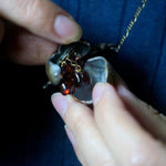 cocoon / pomegranate necklace L