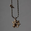 IN OUT DESIGN / K18YG Cherub Pendant Dia × K18YG Penis T-Bar Twist Chain Necklace