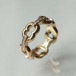 GIFTED / 5LINKED IMPLOSION CHAIN RING YGD