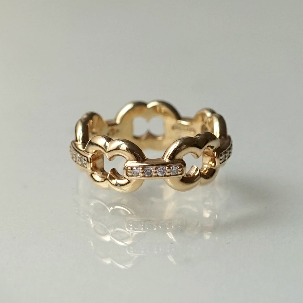 GIFTED / 5LINKED IMPLOSION CHAIN RING YGD
