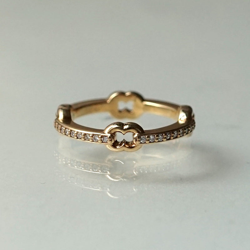 GIFTED / HOOPED IMPLOSION CHAIN RING YGD