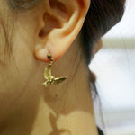 cocoon / happy bird earrings brass