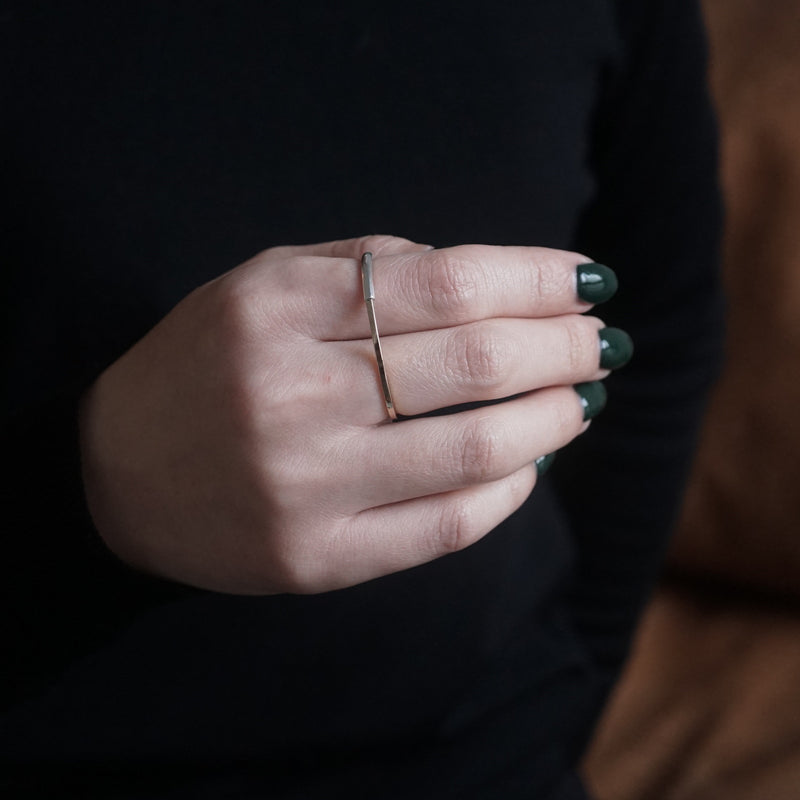 revie objects /〈GEOMETRIC〉Oval double ring 1 (GE01-01)
