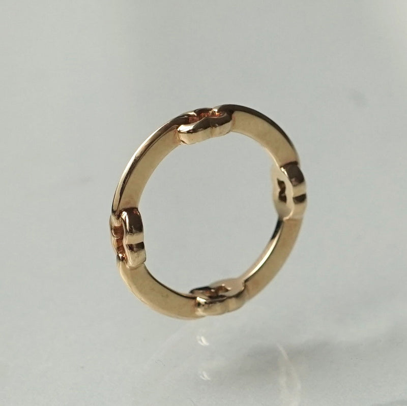 GIFTED / HOOPED IMPLOSION CHAIN RING YG