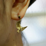 cocoon / happy bird earrings brass