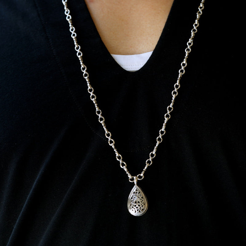 Gerochristo / Handmade Double Loop Chain Necklace GN005 – Fuligo