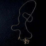 IN OUT DESIGN / K18YG Cherub Pendant Dia × K18YG Penis T-Bar Twist Chain Necklace