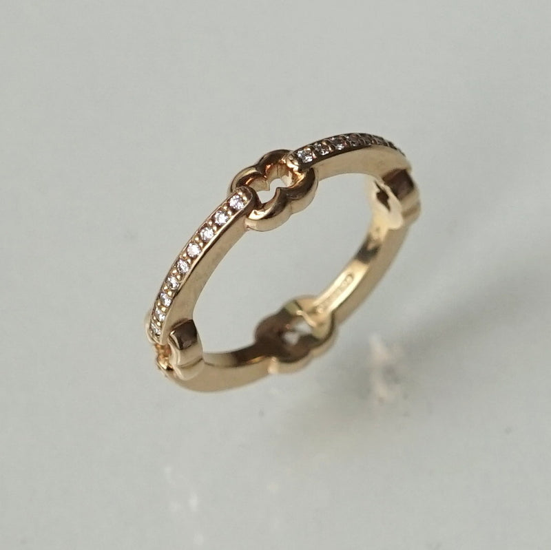 GIFTED / HOOPED IMPLOSION CHAIN RING YGD