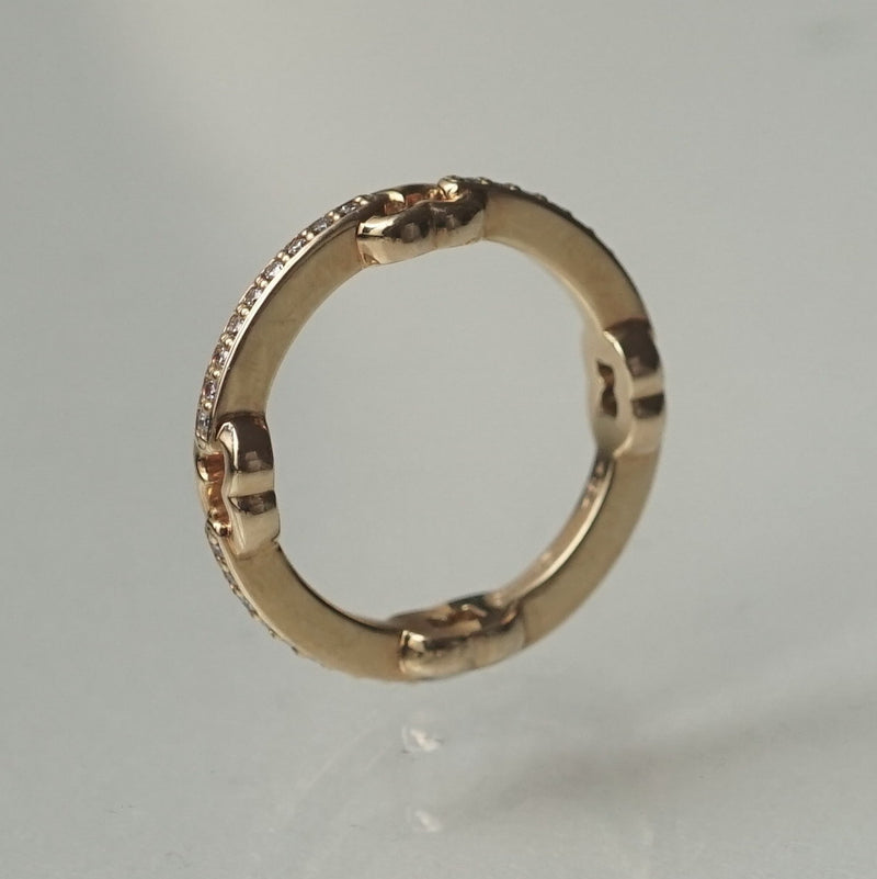 GIFTED / HOOPED IMPLOSION CHAIN RING YGD