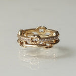 GIFTED / HOOPED IMPLOSION CHAIN RING YGD