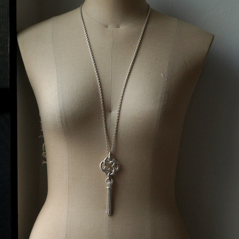 GIFTED / IMPLOSION CROSS NECKLACE TASSEL S（OVFC_80cm）